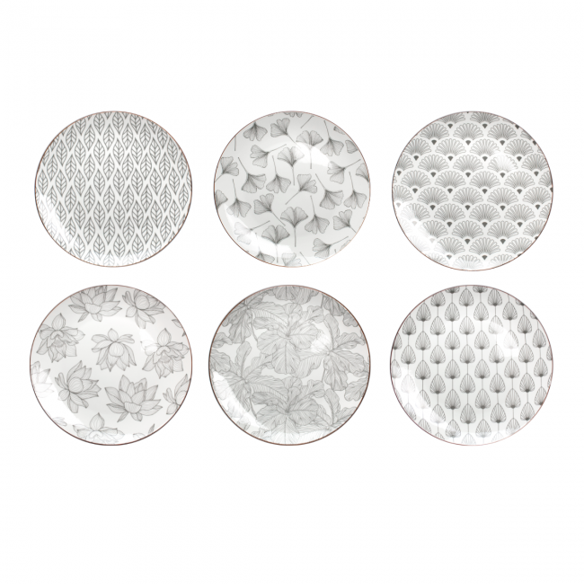 Lot de 6 grandes assiettes, SASEBO Lot de 6 grandes assiettes, SASEBO