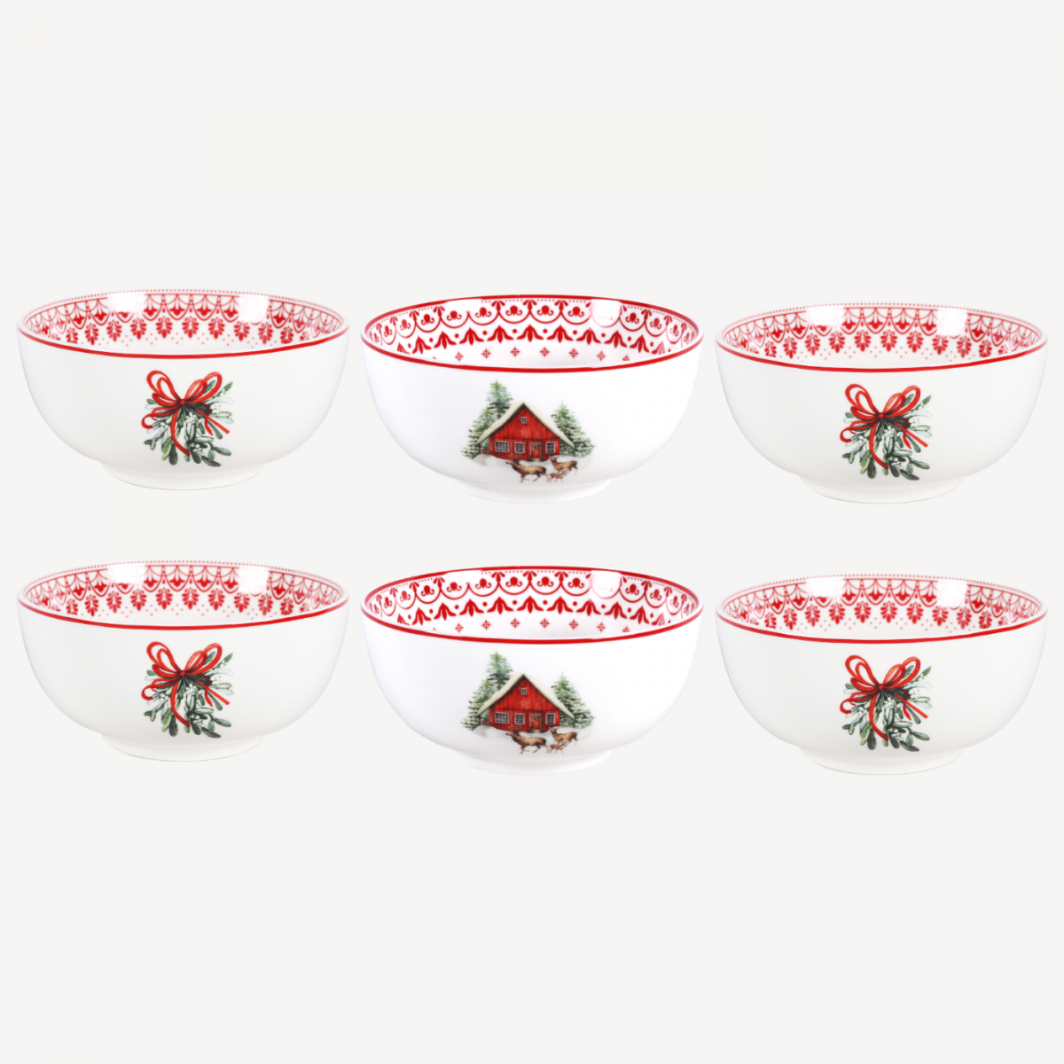 Lot de 6 bols, SOUVENIRS D'ANTAN