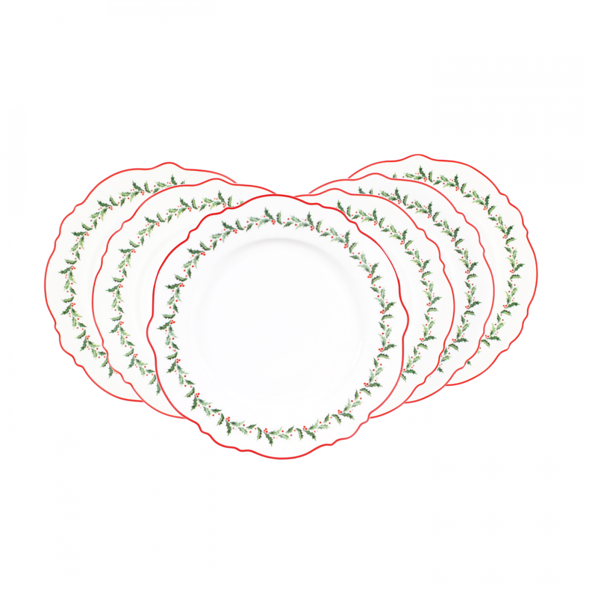 Lot de 6 grandes assiettes, SOUVENIRS D'ANTAN