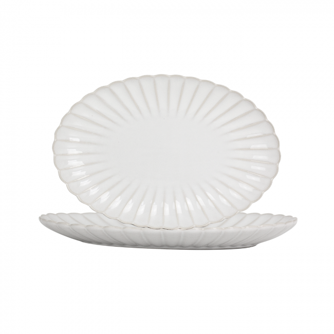 Lot 2 plats ovales, COQUILLAGE Lot 2 plats ovales, COQUILLAGE