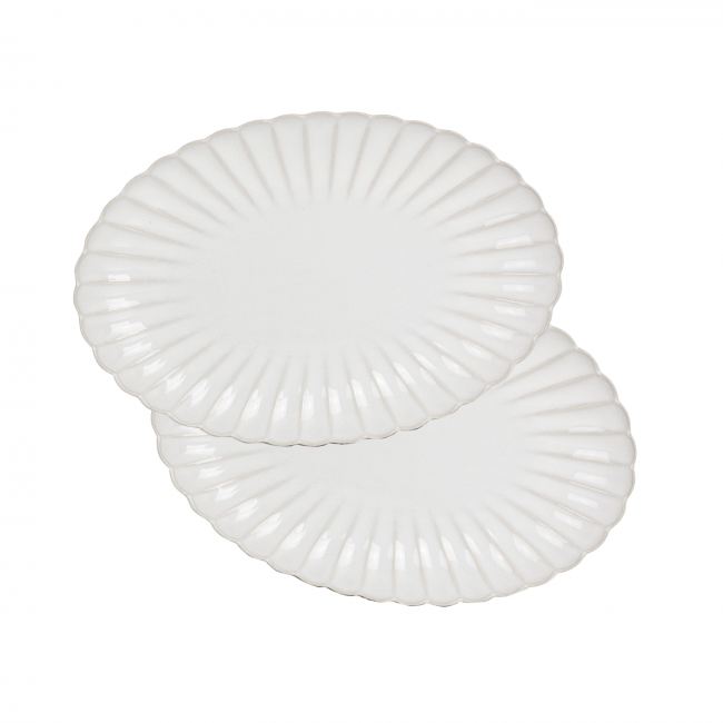 Lot 2 plats ovales, COQUILLAGE Lot 2 plats ovales, COQUILLAGE