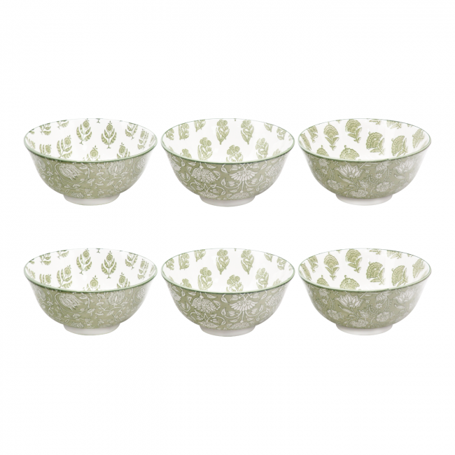 Lot de 6 bols médiums, SOLIMAN Lot de 6 bols médiums, SOLIMAN