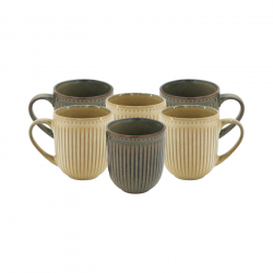 Lot de 6 mugs, TERRALHA Lot de 6 mugs, TERRALHA