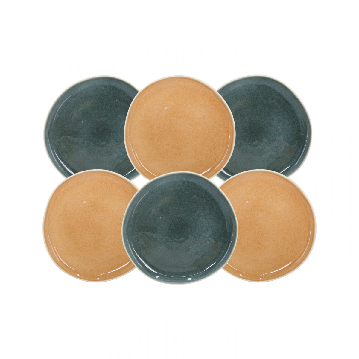 Lot de 6 petites assiettes à dessert, CORALIA