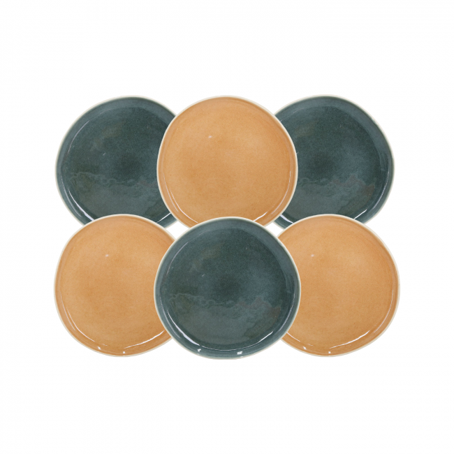 Lot de 6 petites assiettes à dessert, CORALIA Lot de 6 petites assiettes à dessert, CORALIA
