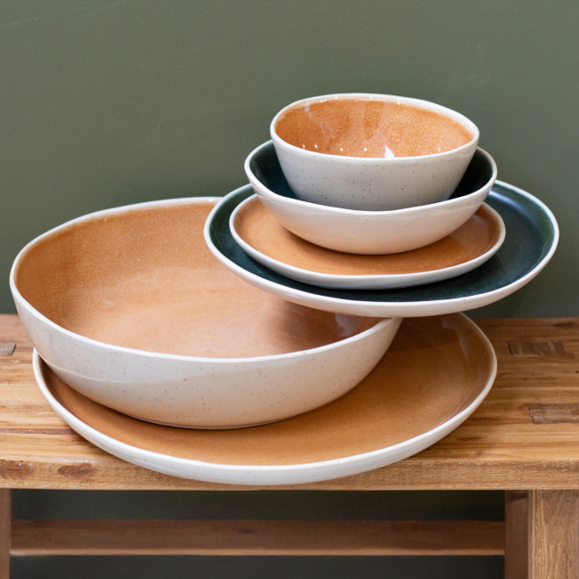 Lot de 6 assiettes creuses, CORALIA Lot de 6 assiettes creuses, CORALIA