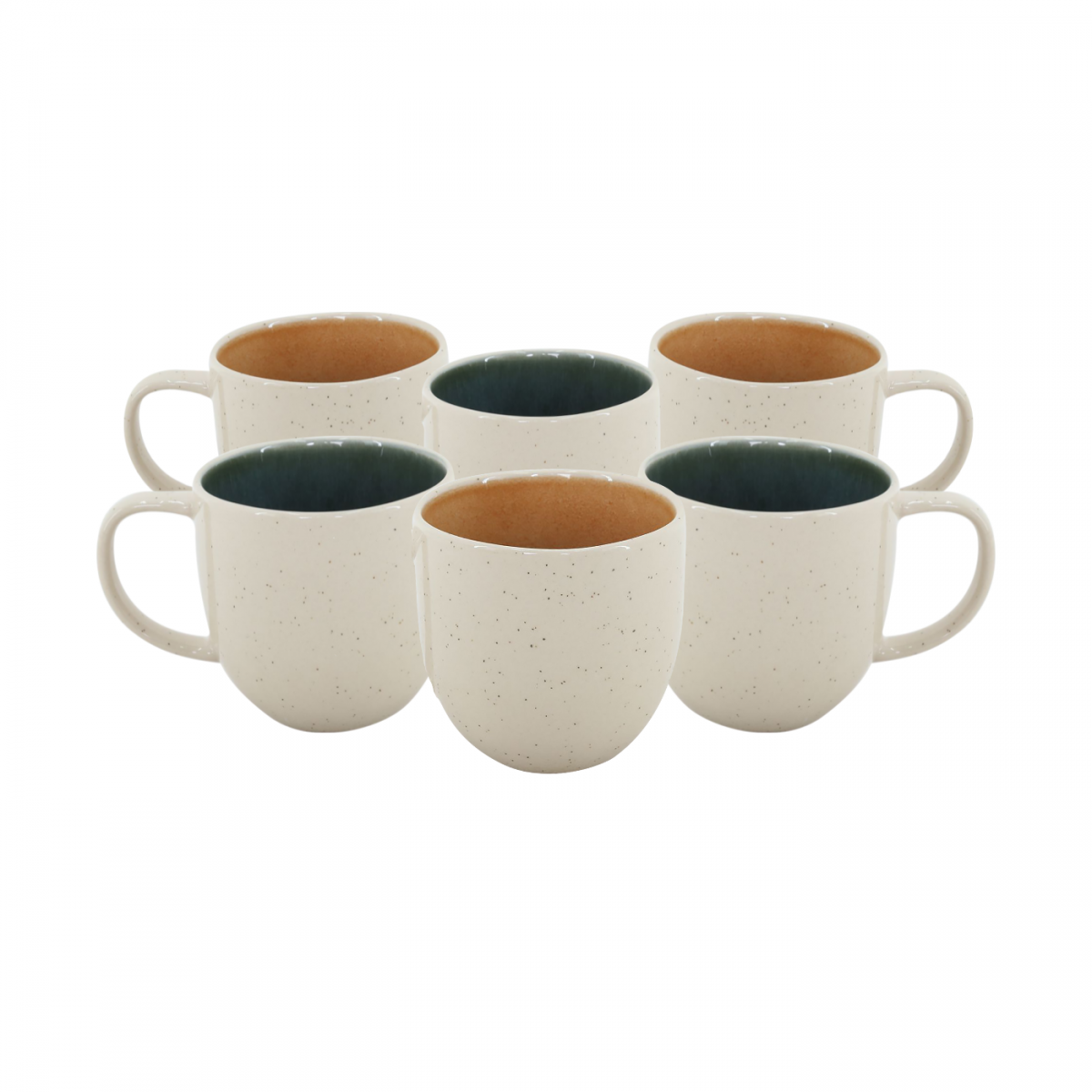 Lot de 6 mugs, CORALIA