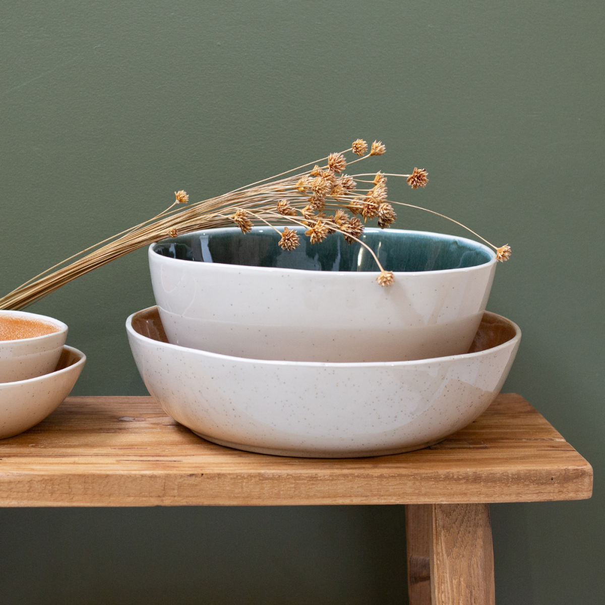 Saladier bas orange, CORALIA