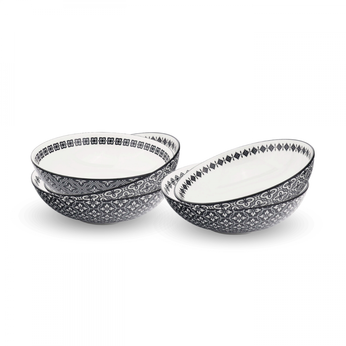 Lot de 6 assiettes creuses, Villa Les Pins