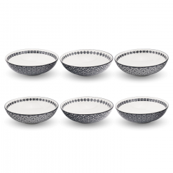 Lot de 6 assiettes creuses, Villa Les Pins Lot de 6 assiettes creuses, Villa Les Pins