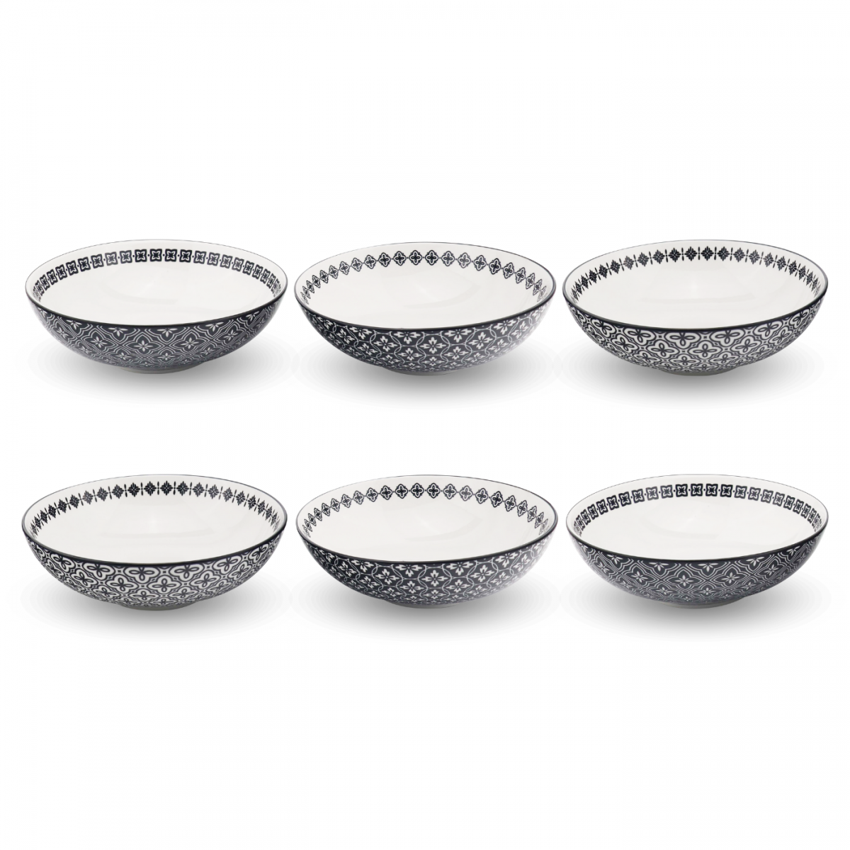 Lot de 6 assiettes creuses, Villa Les Pins