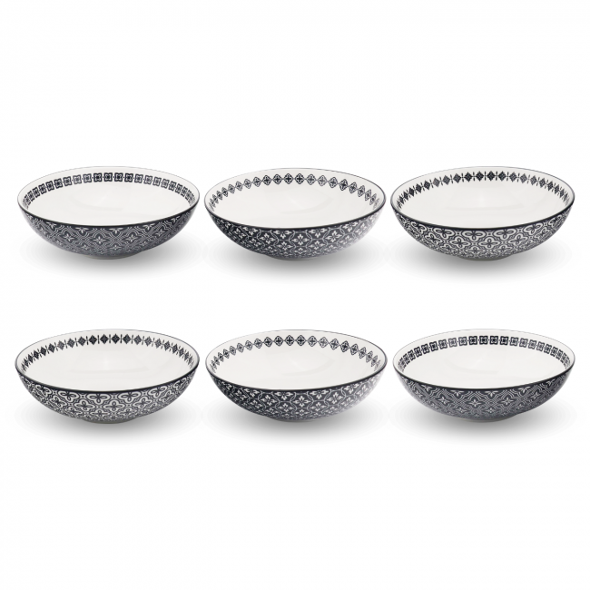 Lot de 6 assiettes creuses, Villa Les Pins Lot de 6 assiettes creuses, Villa Les Pins