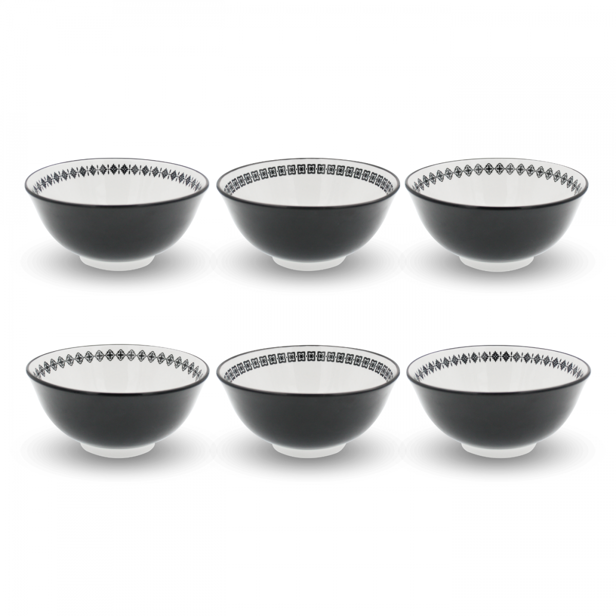 Lot de 6 moyens bols, VILLA LES PINS