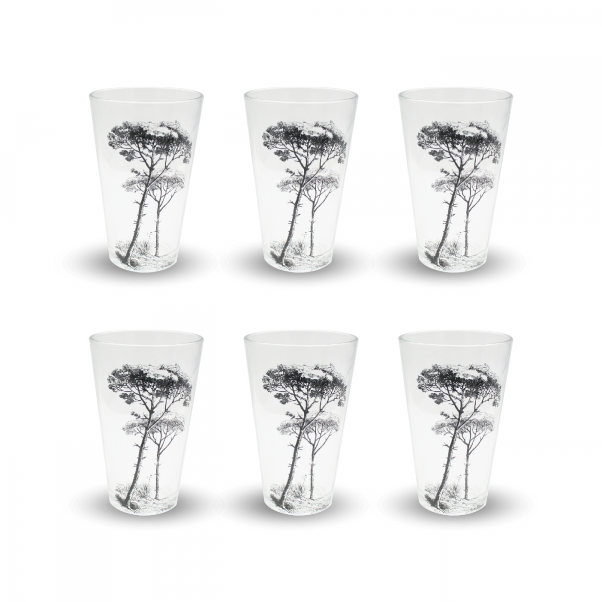 Set de 6 verres, Villa Les Pins