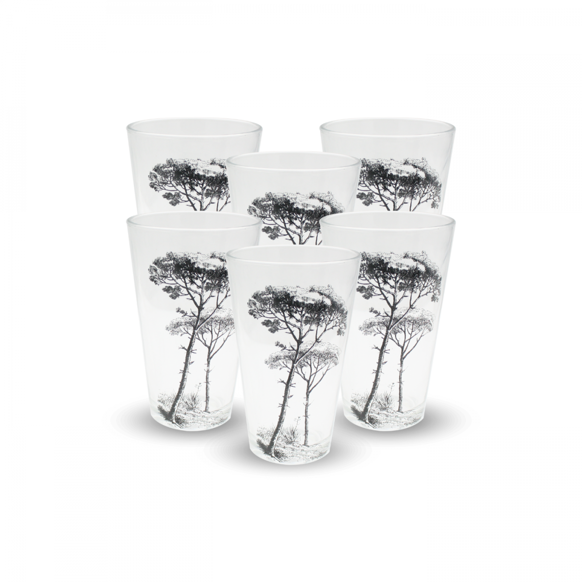 Set de 6 verres, Villa Les Pins
