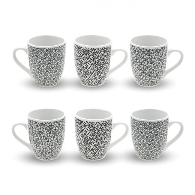 Lot de 6 mugs, Villa Les Pins Lot de 6 mugs, Villa Les Pins
