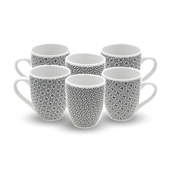Lot de 6 mugs, Villa Les Pins Lot de 6 mugs, Villa Les Pins