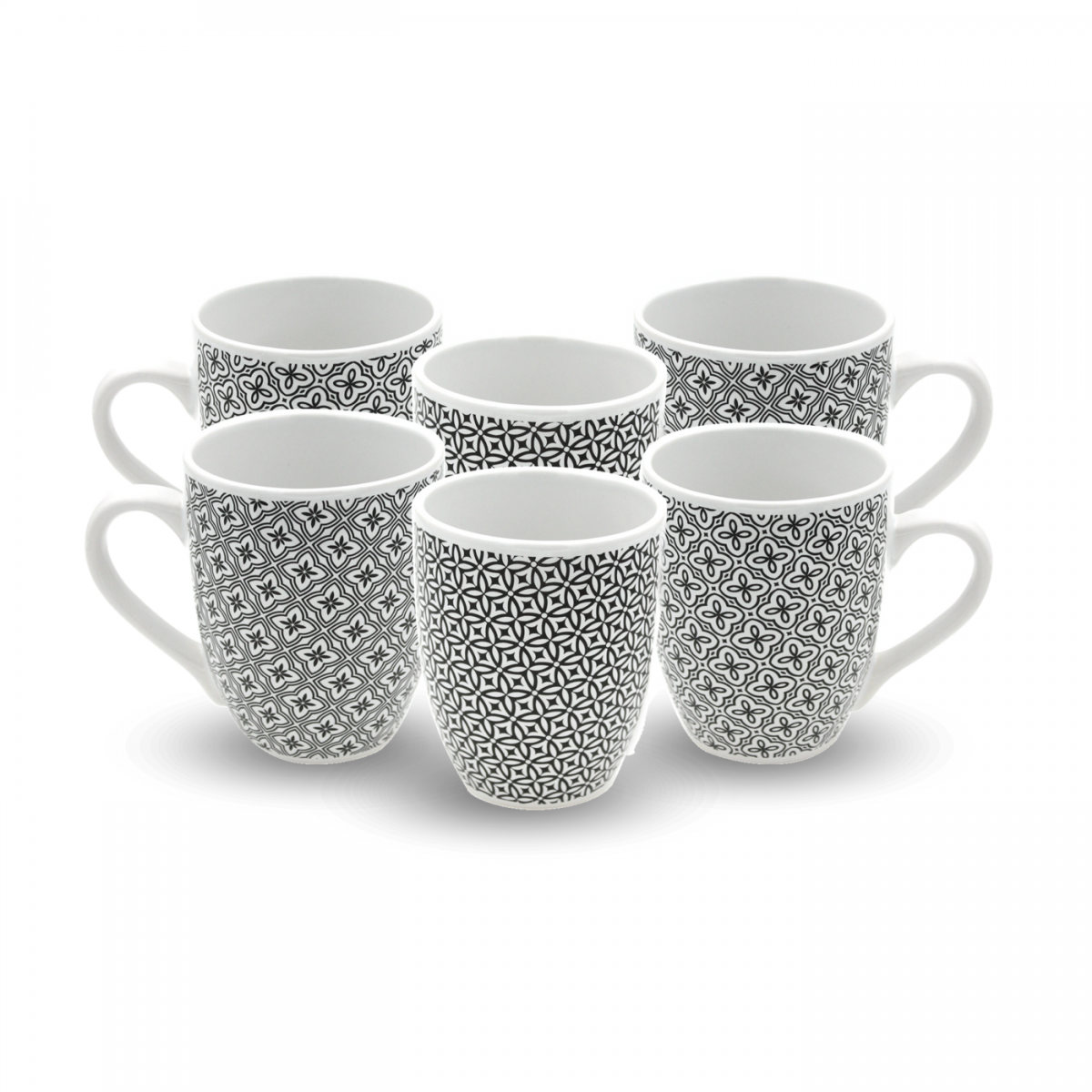 Lot de 6 mugs, Villa Les Pins