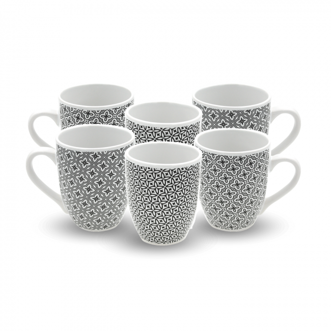 Lot de 6 mugs, Villa Les Pins Lot de 6 mugs, Villa Les Pins