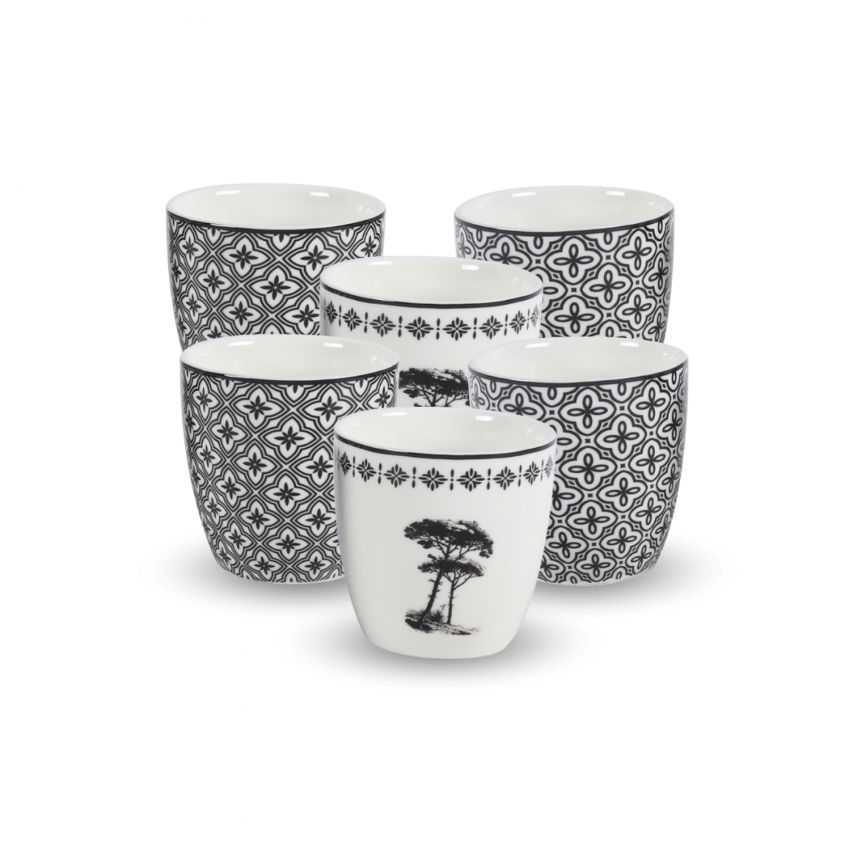 Lot de 6 gobelets, Villa Les Pins