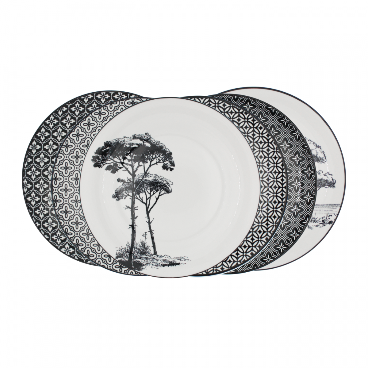 Service d'assiettes et bols 18 pièces, Villa Les Pins