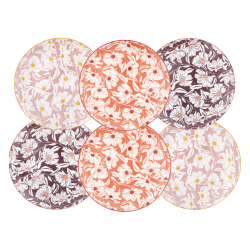 Lot de 6 grandes assiettes, OPHELIA Lot de 6 grandes assiettes, OPHELIA