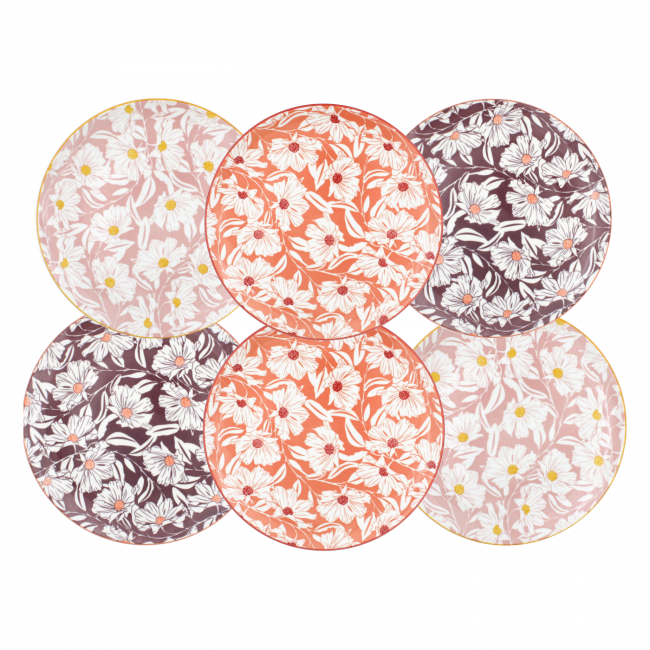 Lot de 6 grandes assiettes, OPHELIA Lot de 6 grandes assiettes, OPHELIA