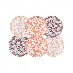 Lot de 6 petites assiettes, OPHELIA Lot de 6 petites assiettes, OPHELIA