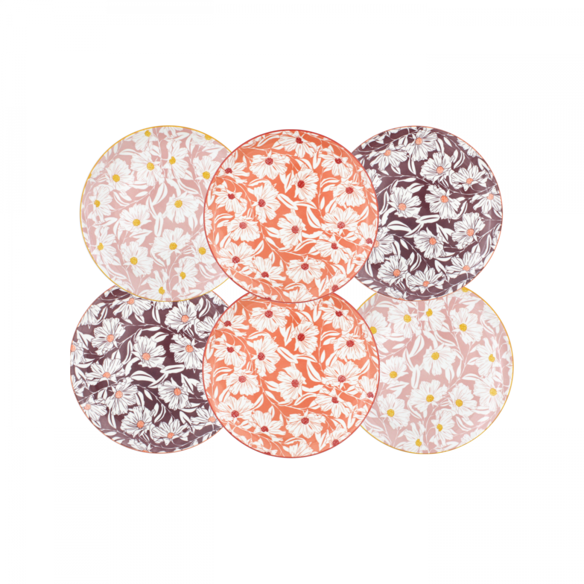 Lot de 6 petites assiettes, OPHELIA
