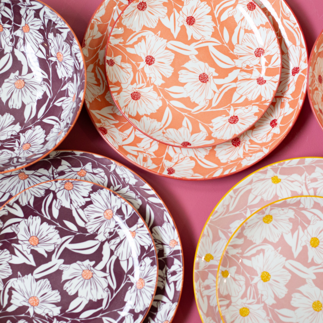 Lot de 6 petites assiettes, OPHELIA Lot de 6 petites assiettes, OPHELIA