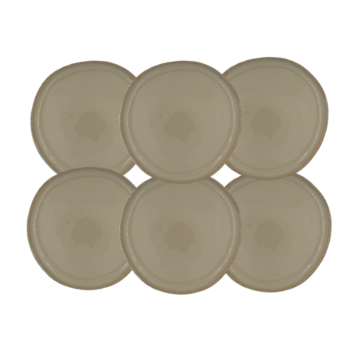 Lot de 6 grandes assiettes, DUNE