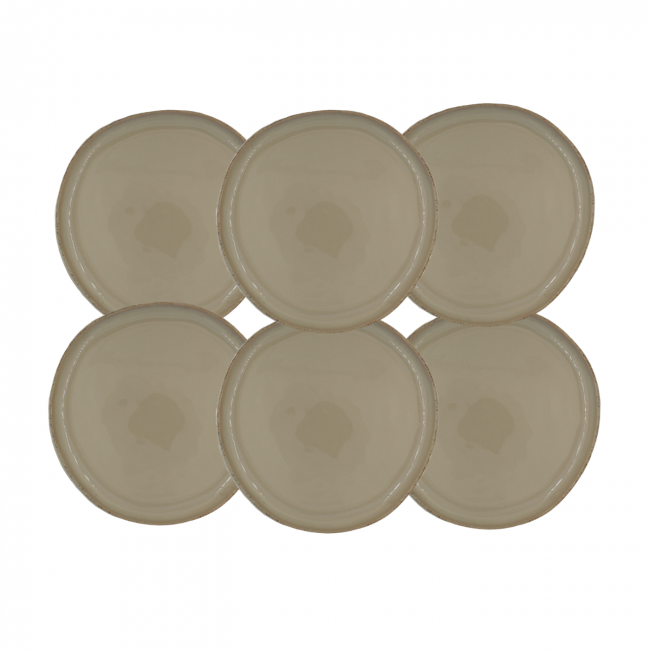 Lot de 6 grandes assiettes, DUNE Lot de 6 grandes assiettes, DUNE