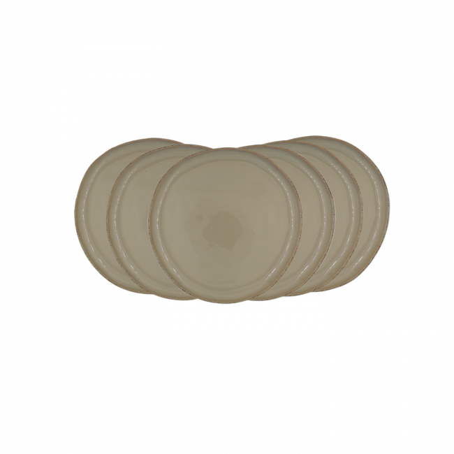 Lot de 6 petites assiettes à dessert, DUNE Lot de 6 petites assiettes à dessert, DUNE