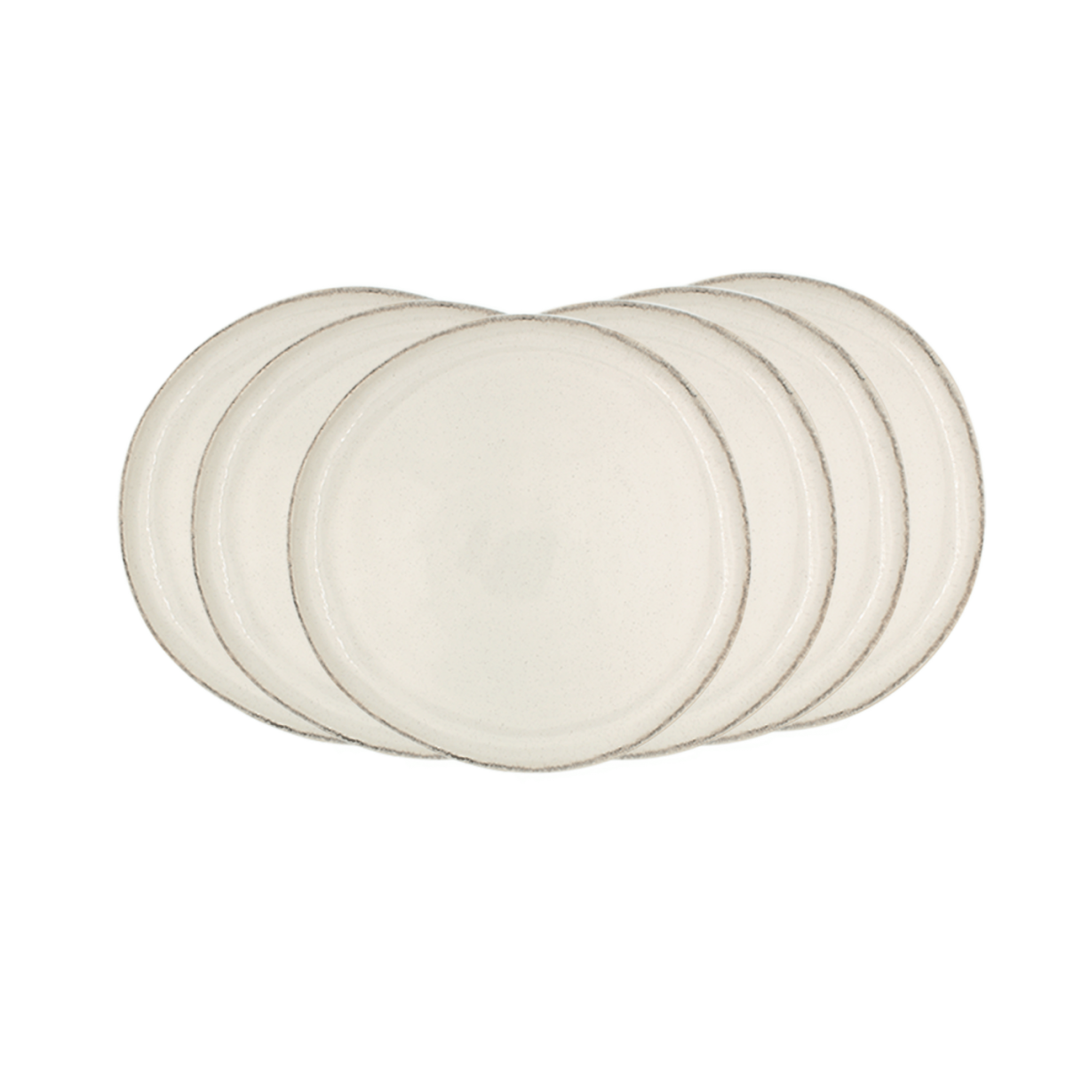 Lot de 6 grandes assiettes, COTON