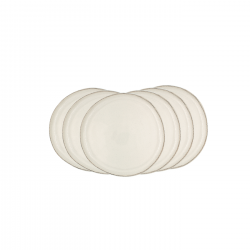 Lot de 6 petites assiettes à dessert, COTON Lot de 6 petites assiettes à dessert, COTON