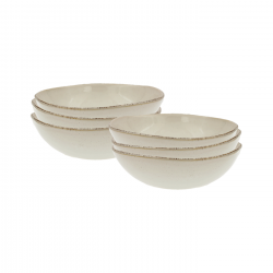 Lot de 6 assiettes creuses, COTON Lot de 6 assiettes creuses, COTON