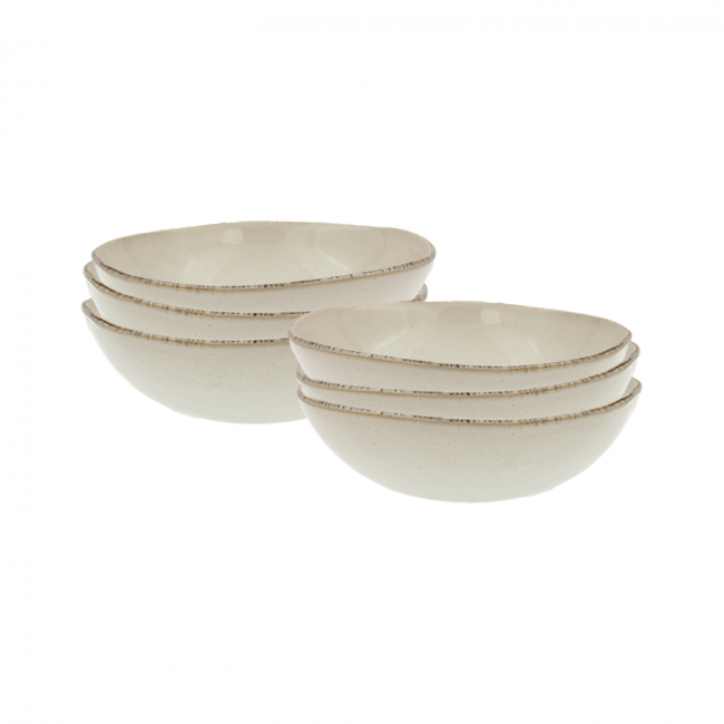 Lot de 6 assiettes creuses, COTON Lot de 6 assiettes creuses, COTON