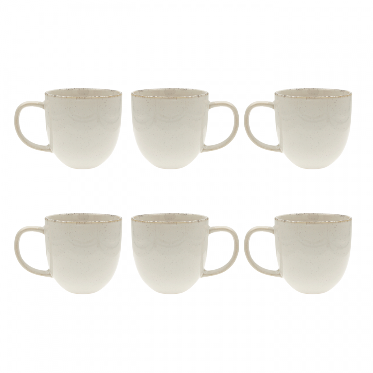 Lot de 6 mugs, COTON
