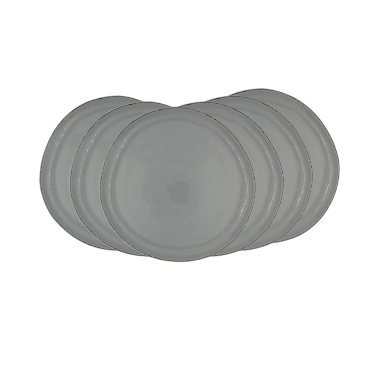 Lot de 6 grandes assiettes, GALET