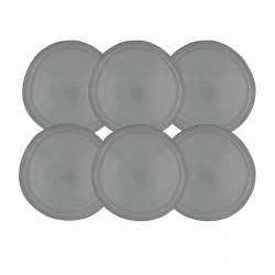 Lot de 6 grandes assiettes, GALET Lot de 6 grandes assiettes, GALET
