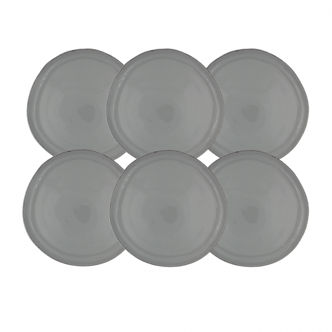 Lot de 6 grandes assiettes, GALET Lot de 6 grandes assiettes, GALET