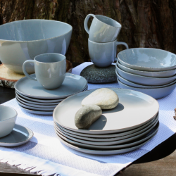 Lot de 6 petites assiettes à dessert, GALET