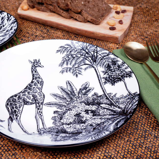 Lot de 6 grandes assiettes, SAVANA Lot de 6 grandes assiettes, SAVANA
