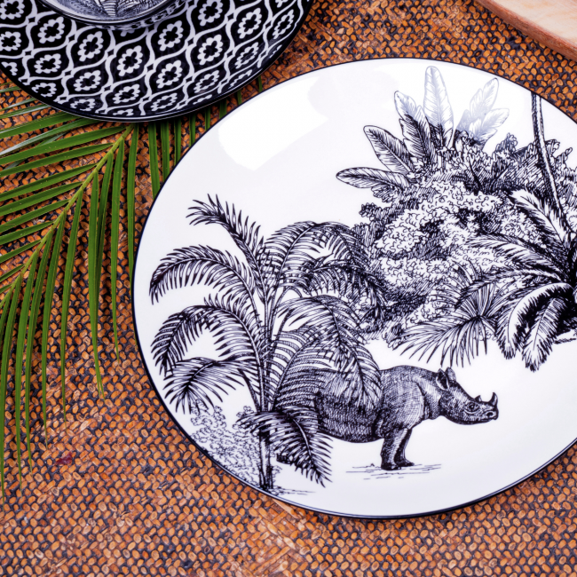 Lot de 6 grandes assiettes, SAVANA Lot de 6 grandes assiettes, SAVANA