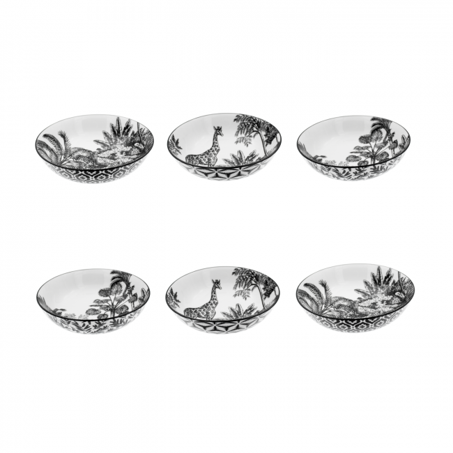 Lot de 6 assiettes creuses, SAVANA Lot de 6 assiettes creuses, SAVANA