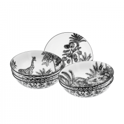 Lot de 6 assiettes creuses, SAVANA Lot de 6 assiettes creuses, SAVANA