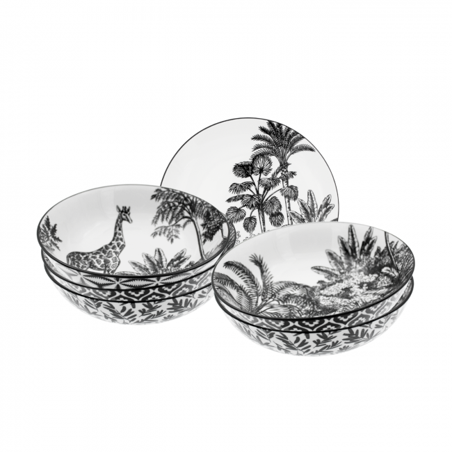 Lot de 6 assiettes creuses, SAVANA Lot de 6 assiettes creuses, SAVANA