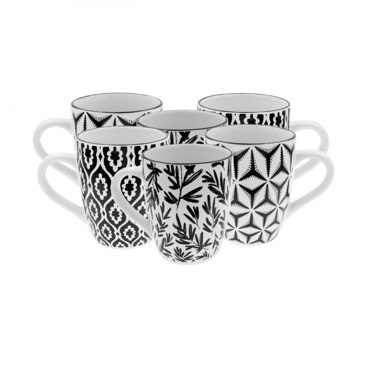 Lot de 6 mugs, SAVANA