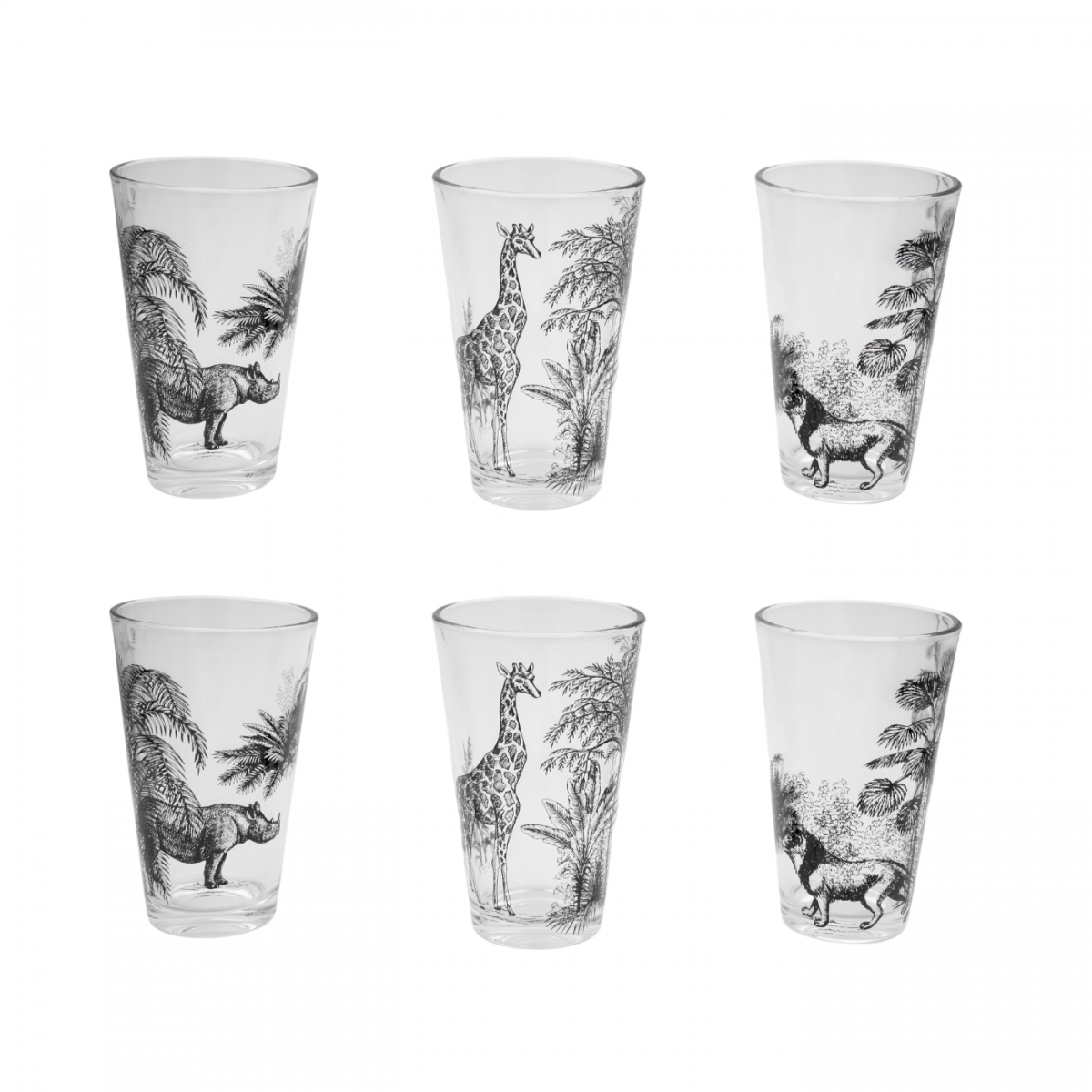 Lot de 6 verres, SAVANA