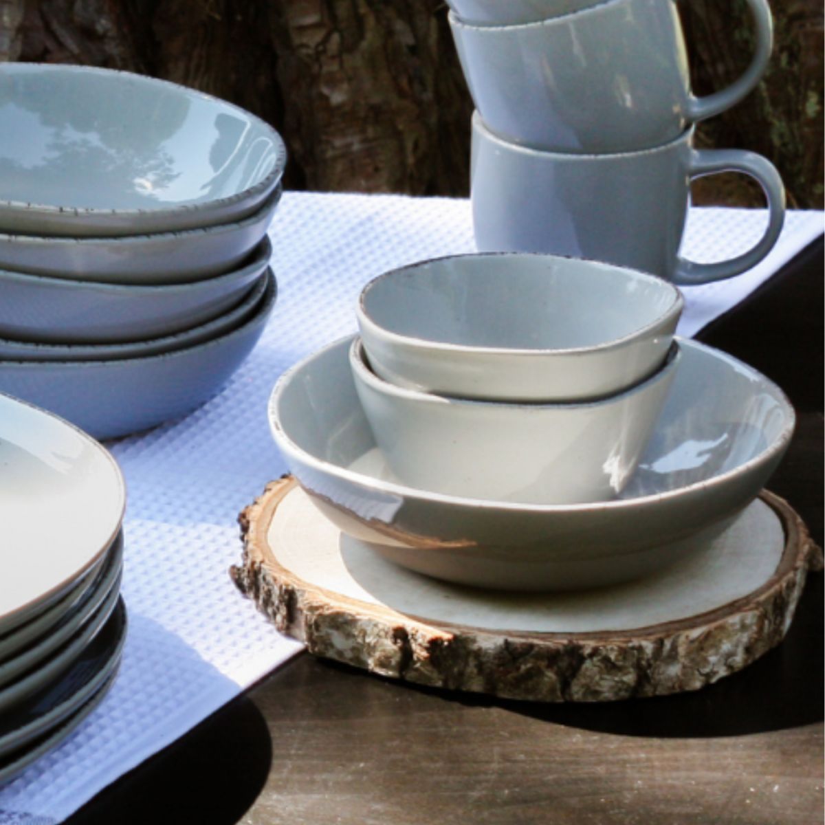 Lot de 6 assiettes creuses, GALET